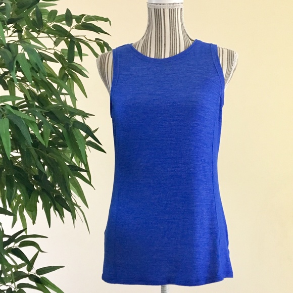 Athleta Royal Blue Cutout Tank Size Small - Picture 2 of 10